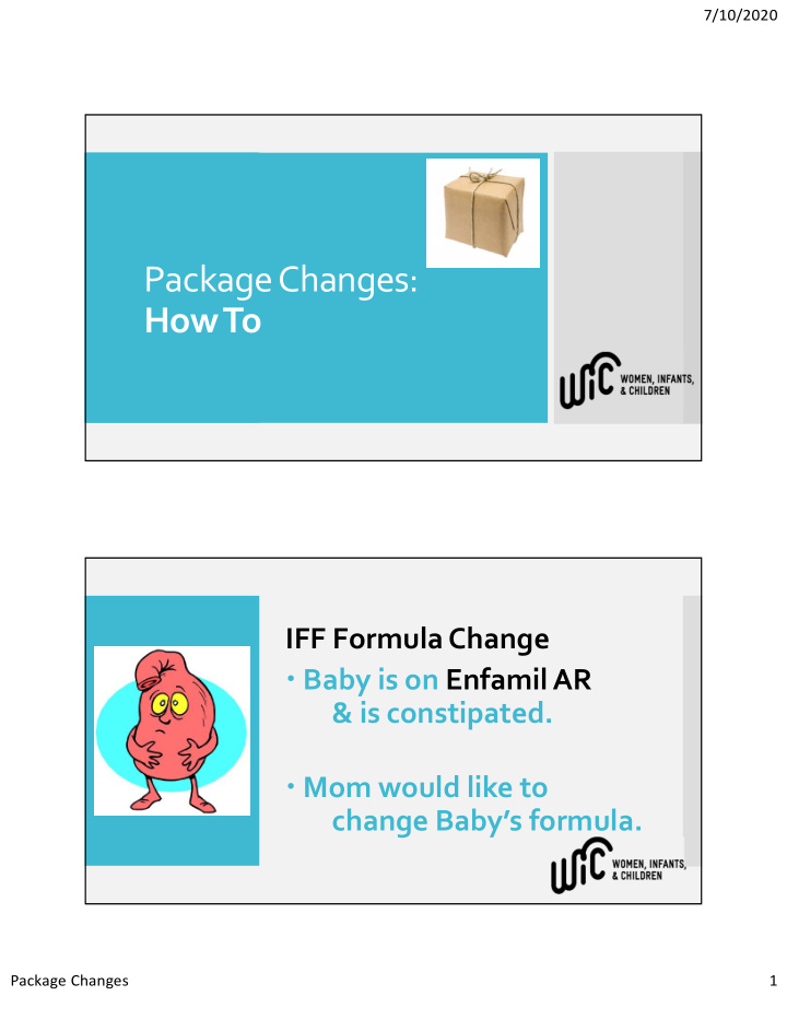 package changes how to