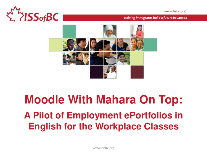 moodle with mahara on top a pilot of employment