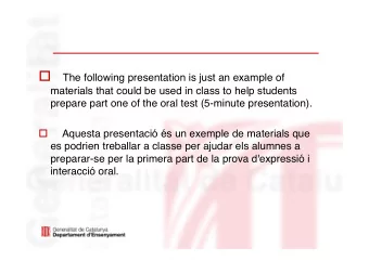 The following presentation is just an example of  materials that could be used in class to