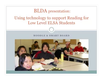 MOSAIC Language Centre  ELSA  English Language Services for Adults:  Pre-Literacy to Level 5