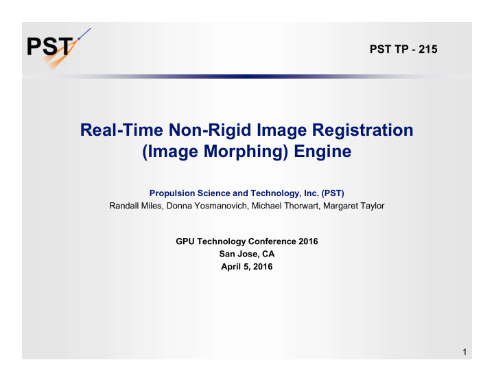 real time non rigid image registration image morphing