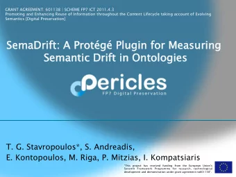 SemaDr  Drift: A Prot  tg Plugin for Measuring  Semanti  tic Dr  Drift  t in Onto  tologies