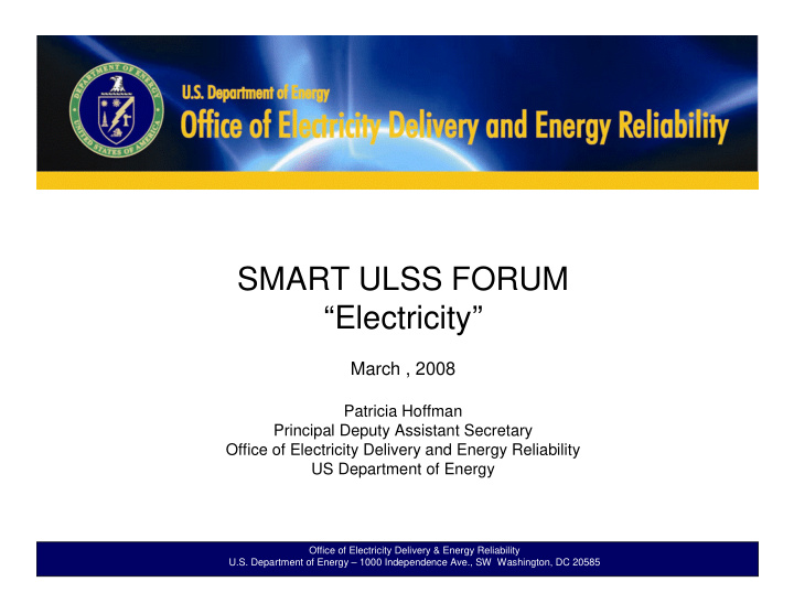 smart ulss forum electricity