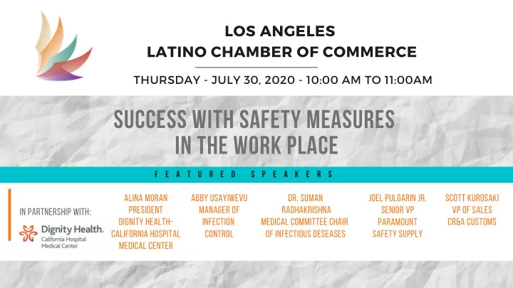 success with safety measures in the work place