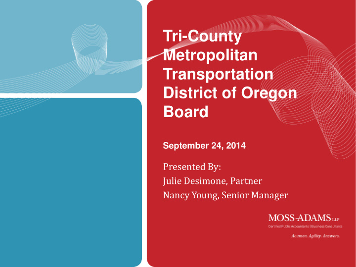 tri county metropolitan transportation district of oregon