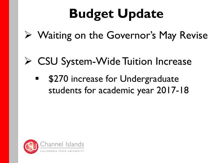 budget update