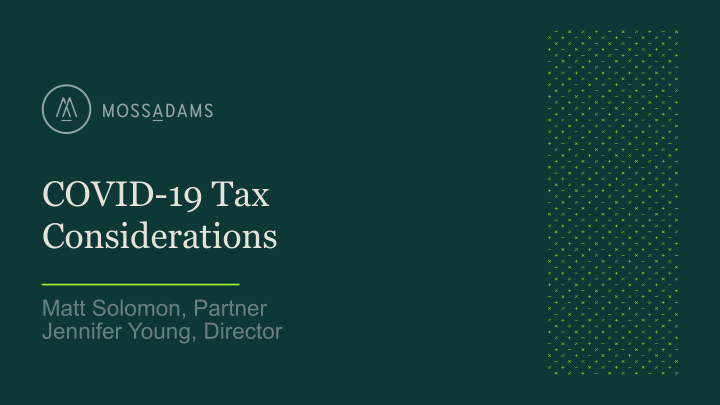 covid 19 tax considerations