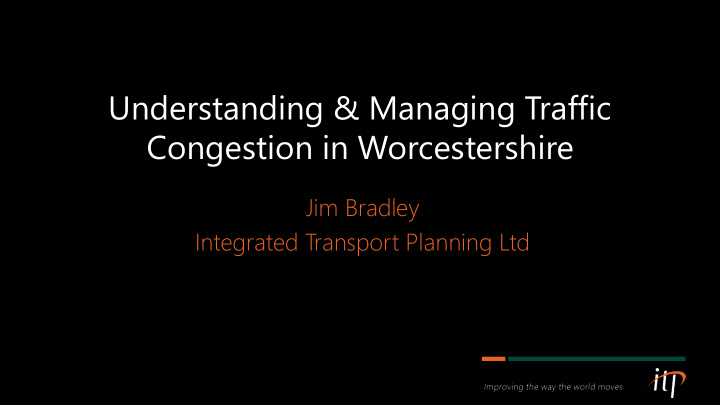 congestion in worcestershire