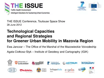 Technological Capacities  and Regional Strategies  for Greener Urban Mobility in Mazovia Region Ewa