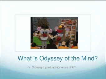 What is Odyssey of the Mind?  Is  Odyssey a good activity for my child?  Creativity can be taught!