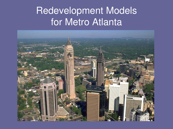 redevelopment models