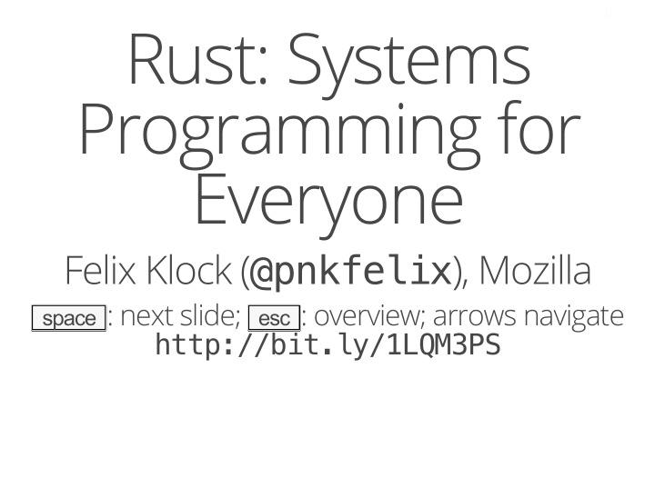 rust systems programming for everyone
