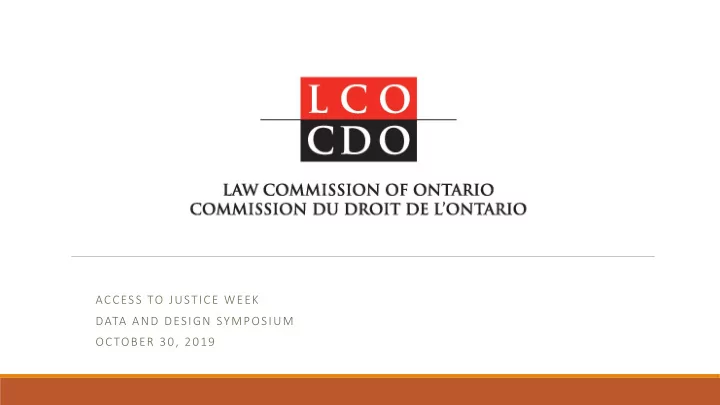 access to justice week data and design symposium october