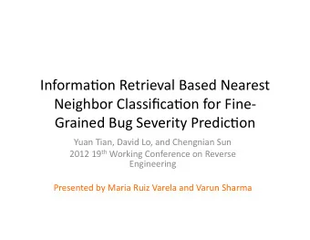 Informa(on)Retrieval)Based)Nearest)  Neighbor)Classifica(on)for)Fine;