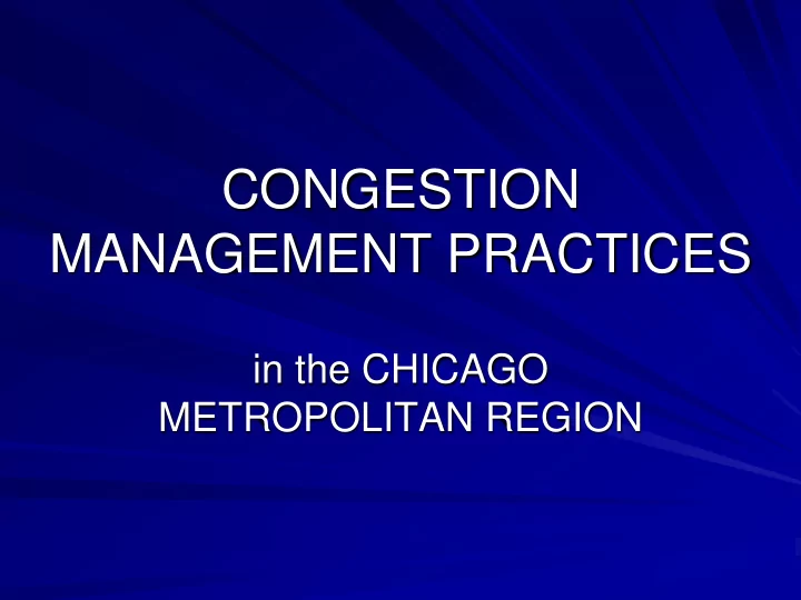 congestion