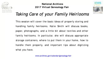 zyxwvutsrqponmlkjihgfedcbaZYXWVUTSRQPONMLKJIHGFEDCBA National Archives 2017 Virtual Genealogy Fair