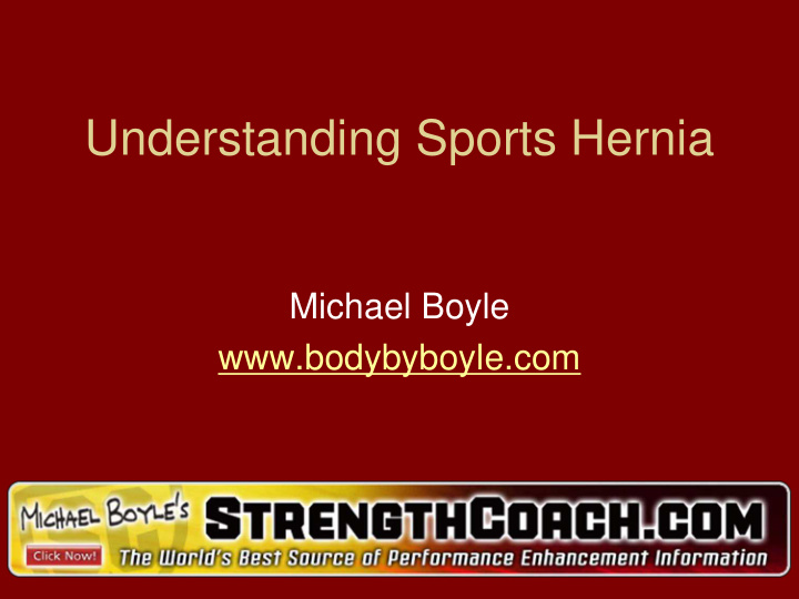 understanding sports hernia