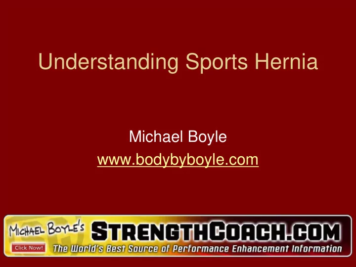 understanding sports hernia