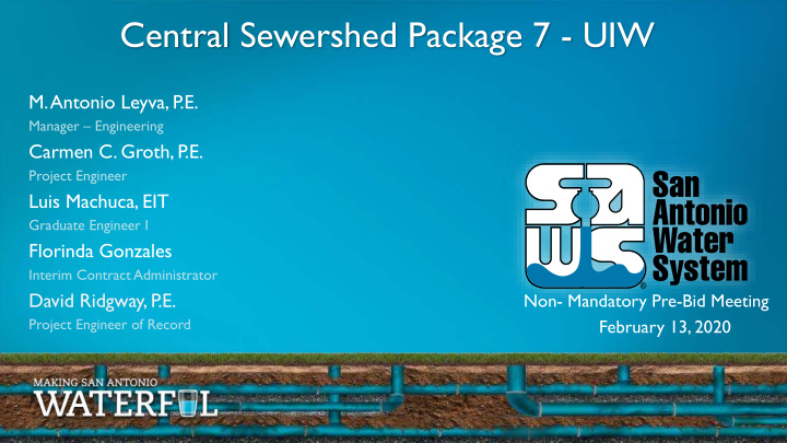 central sewershed package 7 uiw