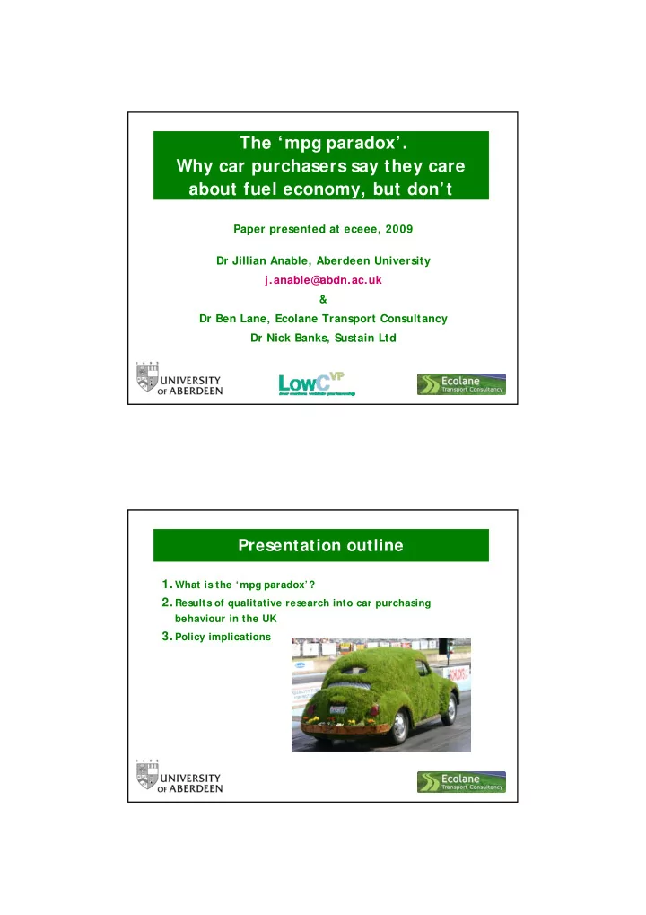 the mpg paradox why car purchasers say they care about
