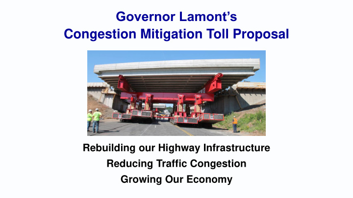 congestion mitigation toll proposal