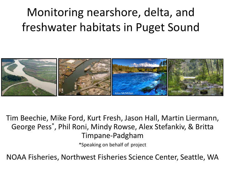 freshwater habitats in puget sound