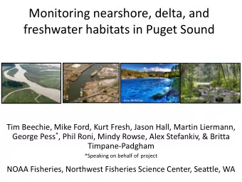 freshwater habitats in Puget Sound  John McMillan  John McMillan  Tim Beechie, Mike Ford, Kurt