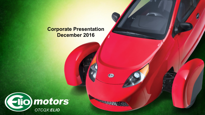 corporate presentation december 2016
