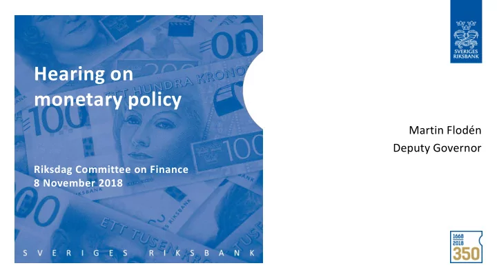 hearing on monetary policy