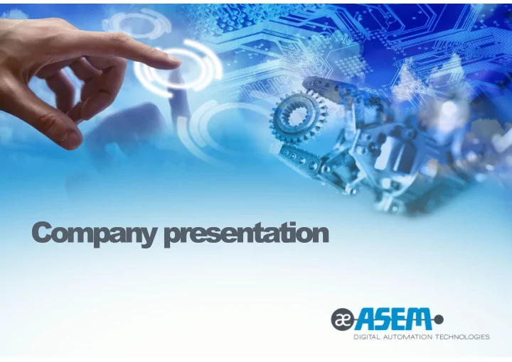 companypresentation his tory