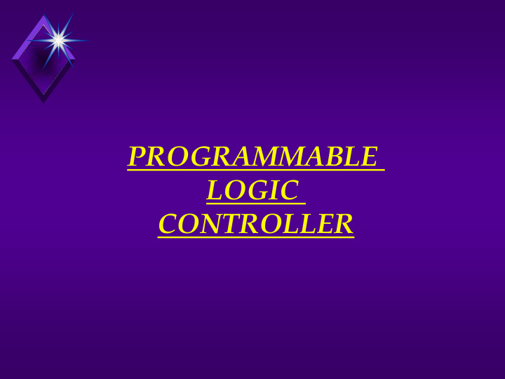 programmable logic controller control systems types