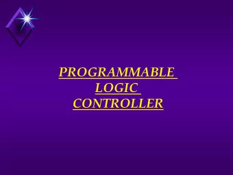 PROGRAMMABLE  LOGIC  CONTROLLER  Control Systems Types  Programmable Logic Controllers