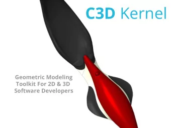C3D Kernel  Geometric Modeling  Toolkit For 2D &amp; 3D  Software Developers  C3D History  1986,