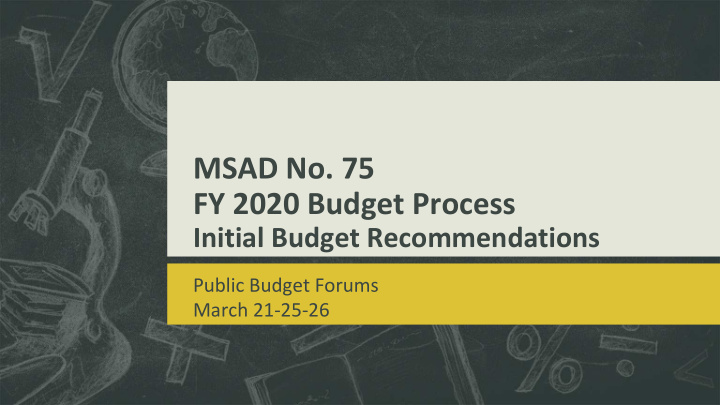 fy 2020 budget process