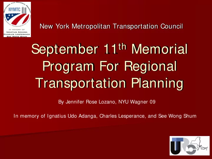 september 11 th memorial program for regional
