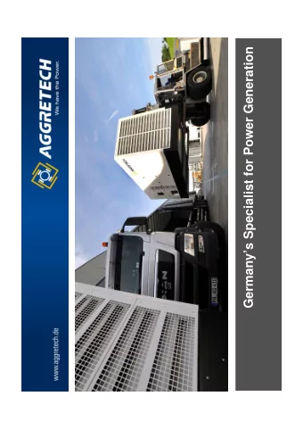 Germanys Specialist for Power Generation  AGGRETECH History   1948  1950  The first years