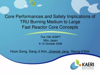 Core Performances and Safety Implications of  TRU Burning Medium to Large  Fast Reactor Core