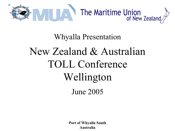 new zealand australian toll conference wellington