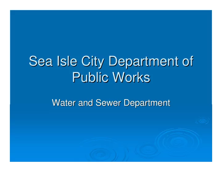 sea isle city department of sea isle city department of