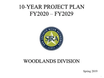 Spring 2019  1  10-Year Project Plan Key Elements  Meet service level expectations    Water