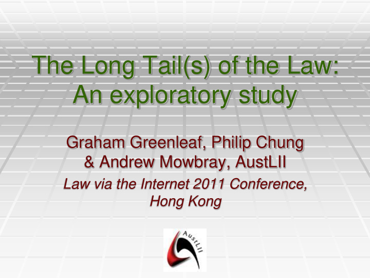 the long tail s of the law an exploratory study