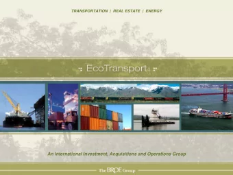 An International Investment, Acquisitions and Operations Group  PARTNERSHIP OPPORTUNITY TO  IMPROVE