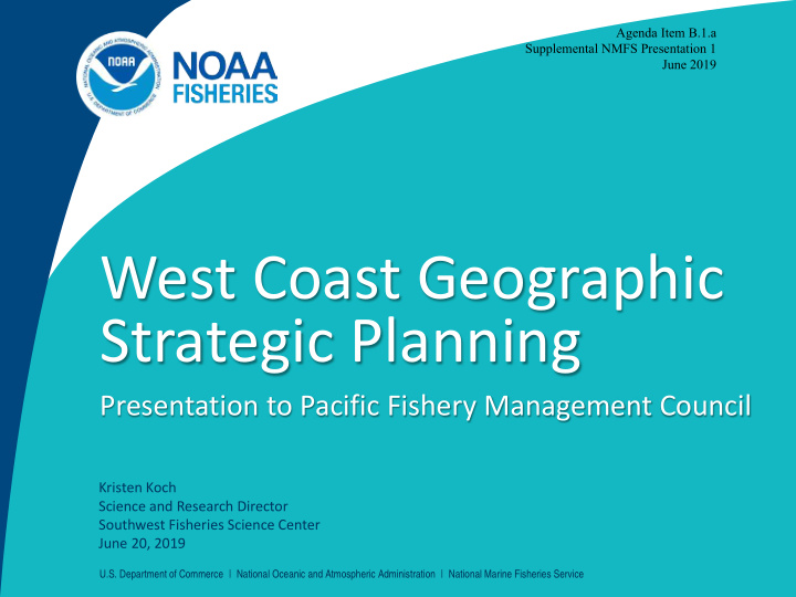 west coast geographic strategic planning