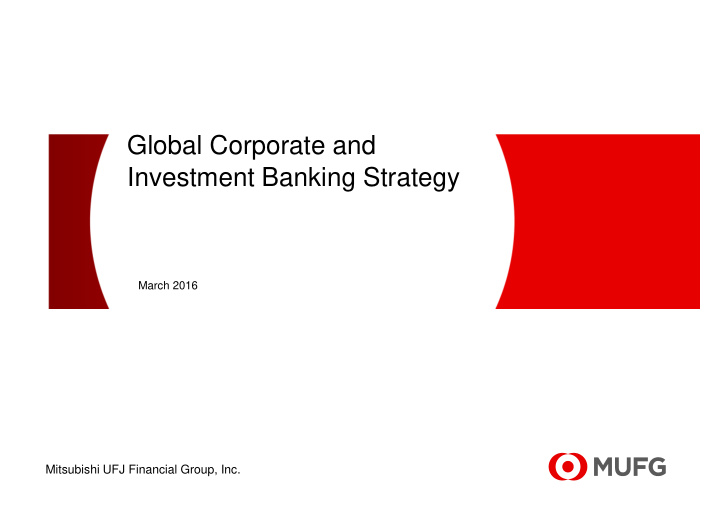 global corporate and investment banking strategy