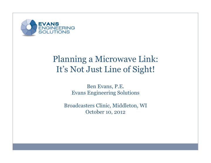 planning a microwave link it s not just line of sight