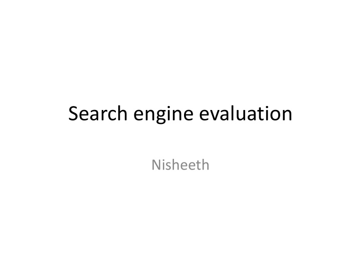 search engine evaluation