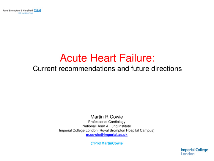 acute heart failure