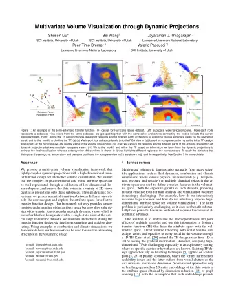 Multivariate Volume Visualization through Dynamic Projections Bei Wang  Jayaraman J. Thiagarajan