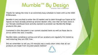 Mumble By Design  Sounds like A Solution  Thanks for taking the time in an extremely busy