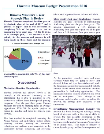 Successes!  donated dollars and how those dollars will work,  the fundraising committee has